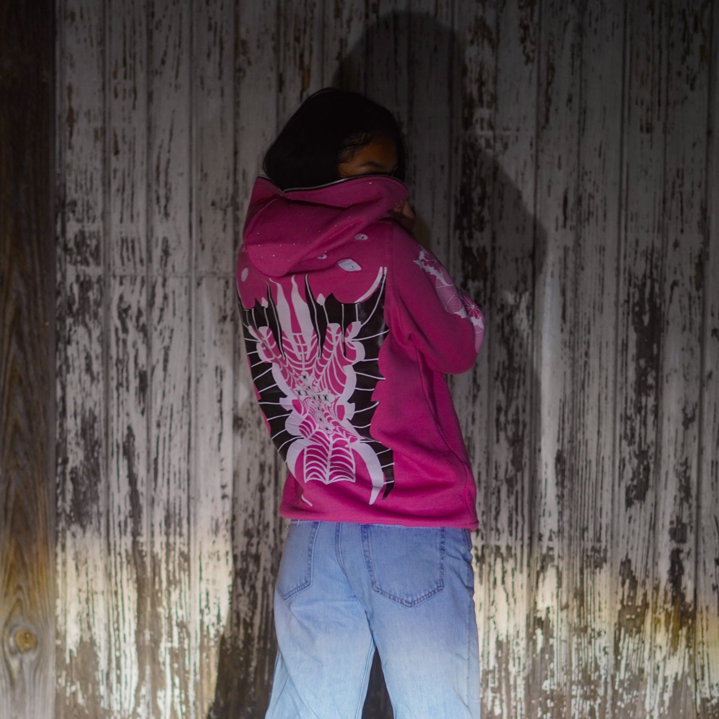 Web Of Faith Pink Sweatshirt