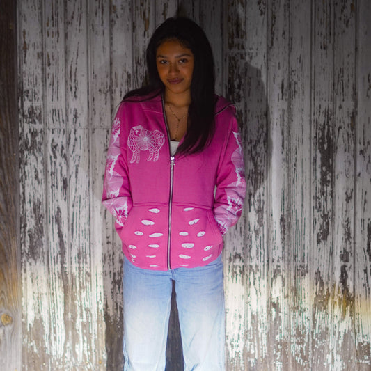 Web Of Faith Pink Sweatshirt